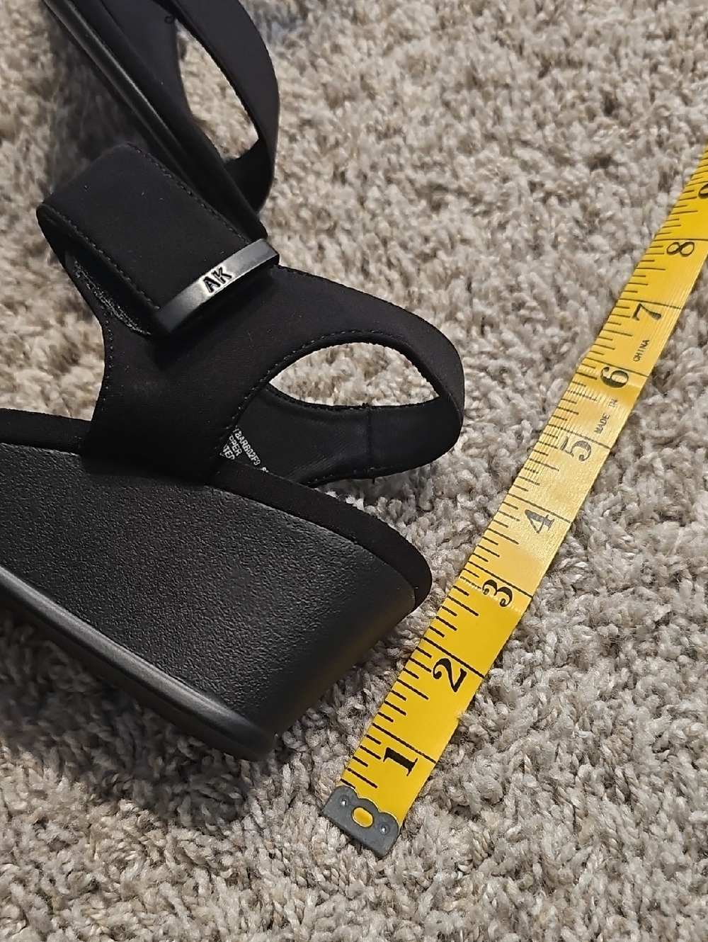 Anne Klein Black Two-Strap Heel Sandals - Picture 10 of 11